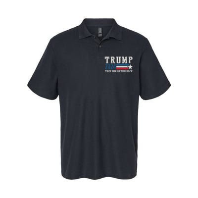 Take Our Nation Back Trump 2024 Election Pro Trump US Flag Softstyle Adult Sport Polo