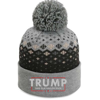 Take Our Nation Back Trump 2024 Election Pro Trump US Flag The Baniff Cuffed Pom Beanie