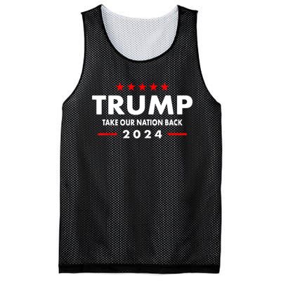 Take Our Nation Back Trump 2024 Election Pro Trump US Flag Mesh Reversible Basketball Jersey Tank