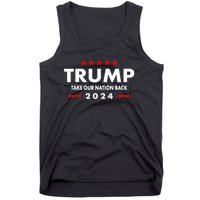 Take Our Nation Back Trump 2024 Election Pro Trump US Flag Tank Top