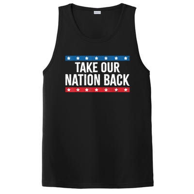 Take Our Nation Back Trump 2024 Election Pro Trump US Flag PosiCharge Competitor Tank