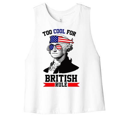 Too Cool For British Rule Women's Racerback Cropped Tank