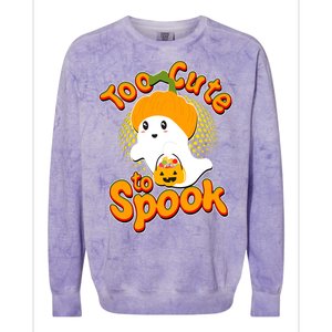 Too Cute To Spook Colorblast Crewneck Sweatshirt