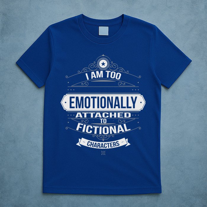 Too Emotionally Attached To Fictional Characters T-Shirt