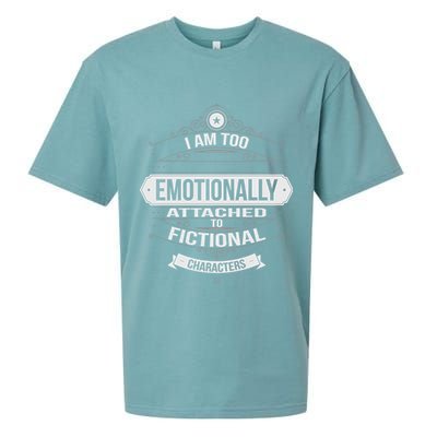 Too Emotionally Attached To Fictional Characters Sueded Cloud Jersey T-Shirt
