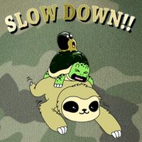 Too Fast Turtle Riding Sloth Legacy Tie Dye Trucker Hat