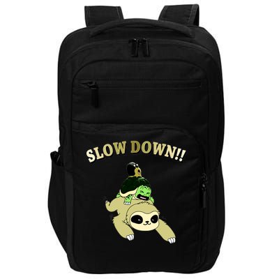 Too Fast Turtle Riding Sloth Impact Tech Backpack