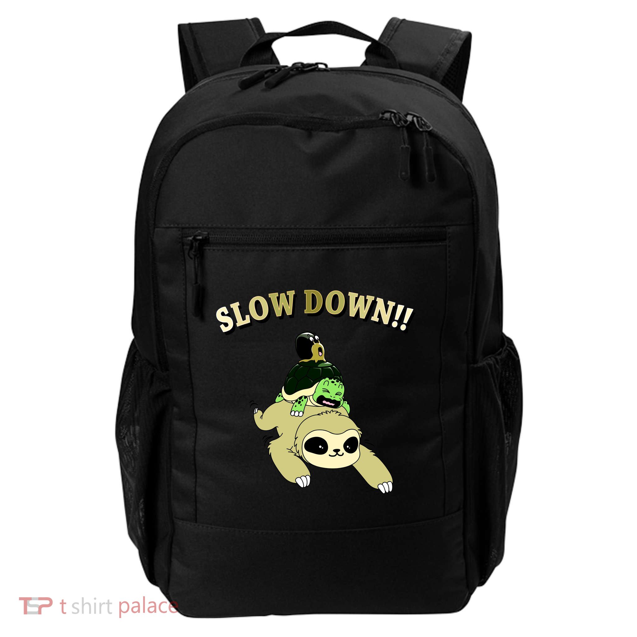 Too Fast Turtle Riding Sloth Daily Commute Backpack
