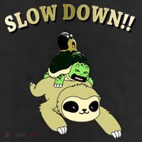 Too Fast Turtle Riding Sloth 11oz C Handle Ceramic Mug