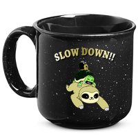 Too Fast Turtle Riding Sloth 15oz Campfire Ceramic Mug
