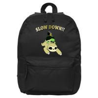 Too Fast Turtle Riding Sloth 16 in Basic Backpack