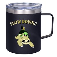 Too Fast Turtle Riding Sloth 12oz Stainless Steel Coffee Mug