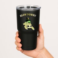 Too Fast Turtle Riding Sloth Tumbler