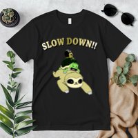 Too Fast Turtle Riding Sloth Premium T-Shirt