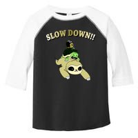 Too Fast Turtle Riding Sloth Toddler Fine Jersey T-Shirt
