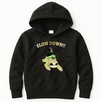 Too Fast Turtle Riding Sloth Kids Hoodie