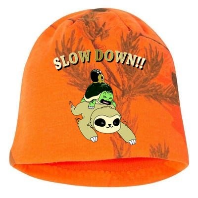 Too Fast Turtle Riding Sloth Kati - Camo Knit Beanie