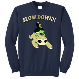 Too Fast Turtle Riding Sloth Sweatshirt