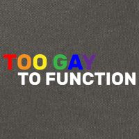 Too Gay To function  Cotton Canvas Backpack
