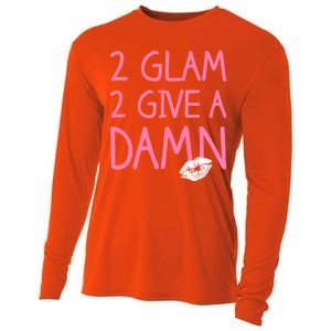 Too Glam To Give A Damn Lipstick Kiss Mark Cooling Performance Long Sleeve Crew