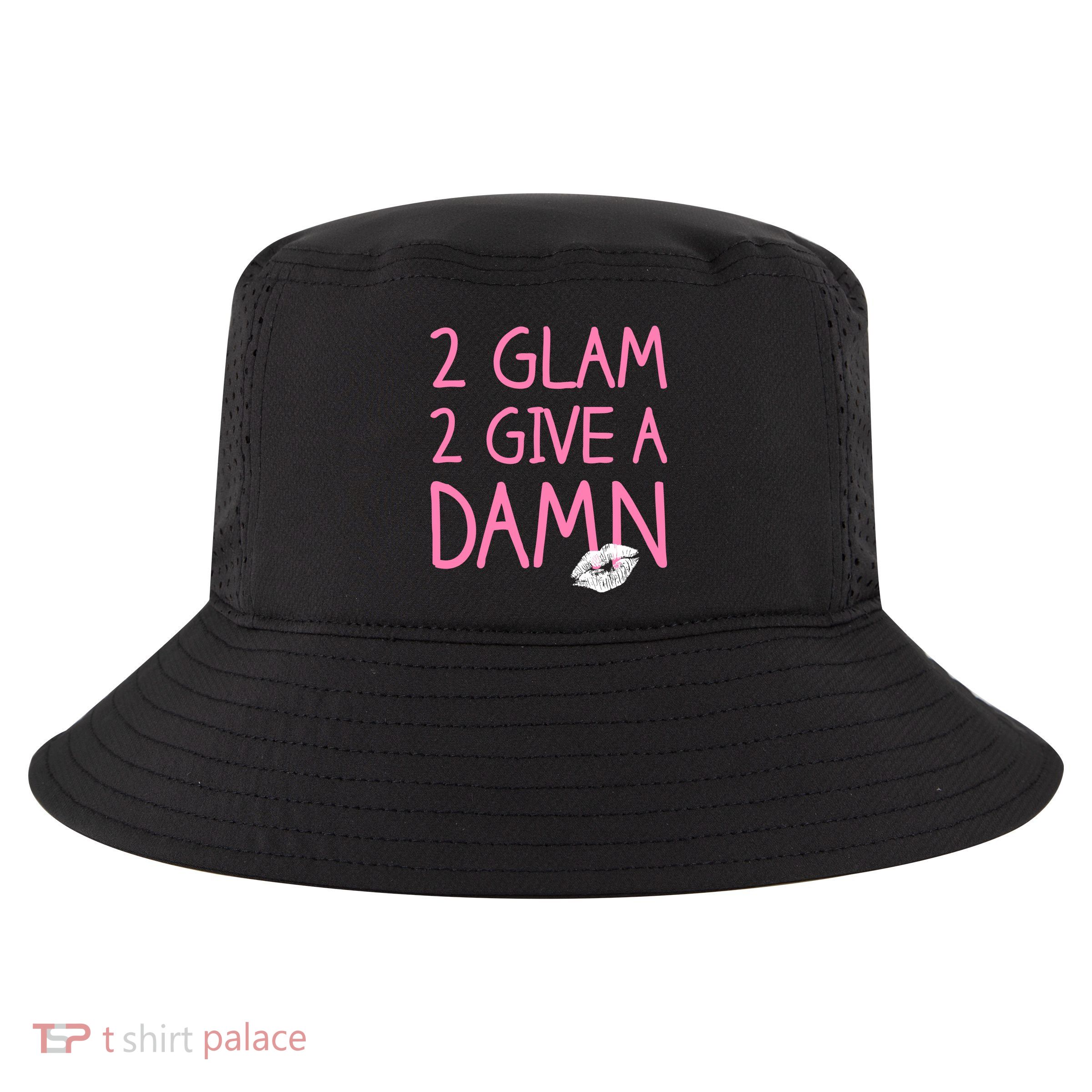 Too Glam To Give A Damn Lipstick Kiss Mark Cool Comfort Performance Bucket Hat