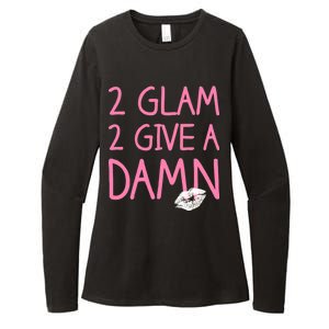 Too Glam To Give A Damn Lipstick Kiss Mark Womens CVC Long Sleeve Shirt