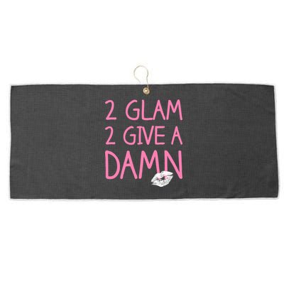 Too Glam To Give A Damn Lipstick Kiss Mark Large Microfiber Waffle Golf Towel