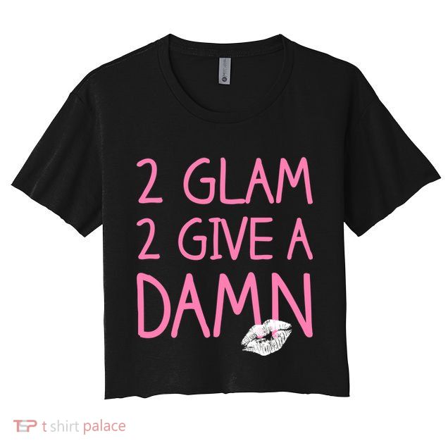 Too Glam To Give A Damn Lipstick Kiss Mark Crop Top