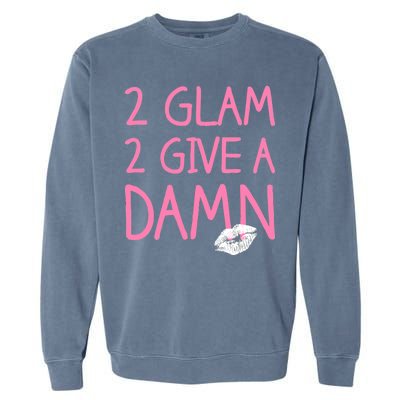 Too Glam To Give A Damn Lipstick Kiss Mark Garment-Dyed Sweatshirt