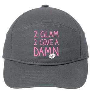 Too Glam To Give A Damn Lipstick Kiss Mark 7-Panel Snapback Hat