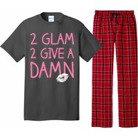 Too Glam To Give A Damn Lipstick Kiss Mark Pajama Set