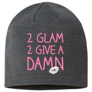 Too Glam To Give A Damn Lipstick Kiss Mark Sustainable Beanie