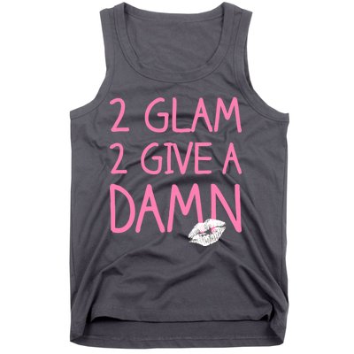 Too Glam To Give A Damn Lipstick Kiss Mark Tank Top