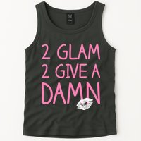 Too Glam To Give A Damn Lipstick Kiss Mark Tank Top