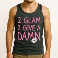 Too Glam To Give A Damn Lipstick Kiss Mark Tank Top