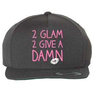 Too Glam To Give A Damn Lipstick Kiss Mark Wool Snapback Cap