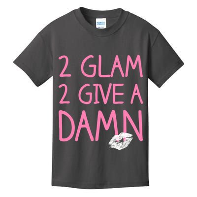 Too Glam To Give A Damn Lipstick Kiss Mark Kids T-Shirt