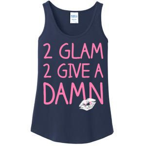 Too Glam To Give A Damn Lipstick Kiss Mark Ladies Essential Tank