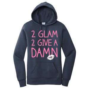 Too Glam To Give A Damn Lipstick Kiss Mark Women's Pullover Hoodie