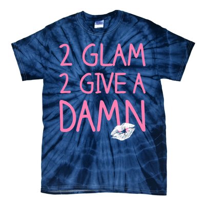 Too Glam To Give A Damn Lipstick Kiss Mark Tie-Dye T-Shirt