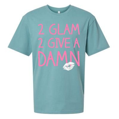 Too Glam To Give A Damn Lipstick Kiss Mark Sueded Cloud Jersey T-Shirt