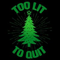 Too Lit Too Quit Funny Christmas Tree Mug