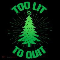 Too Lit Too Quit Funny Christmas Tree Flatbill Hat