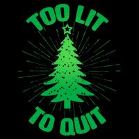 Too Lit Too Quit Funny Christmas Tree 16 in Basic Backpack