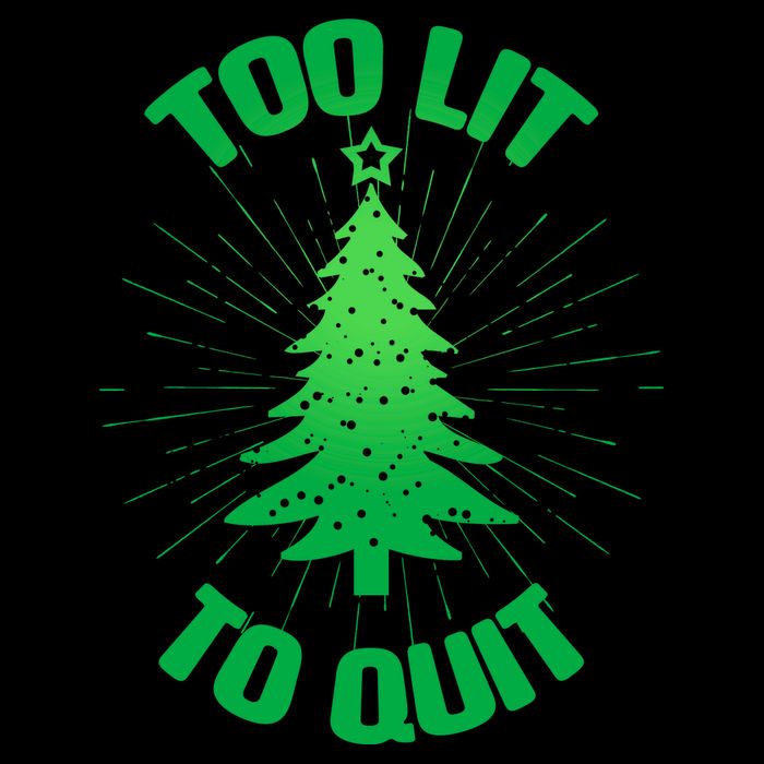 Too Lit Too Quit Funny Christmas Tree 16 in Basic Backpack