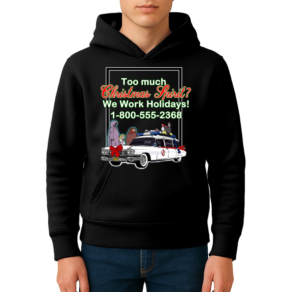Too Much Christmas Spirit? We Work Holidays! Kids Hoodie