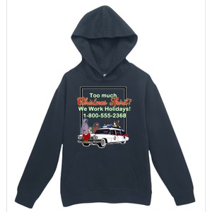 Too Much Christmas Spirit? We Work Holidays! Urban Pullover Hoodie