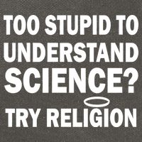 Too Stupid To Understand Science? Try Religion Cotton Canvas Backpack