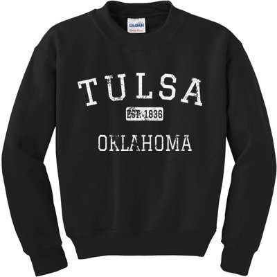 Tulsa Oklahoma OK Vintage Kids Sweatshirt