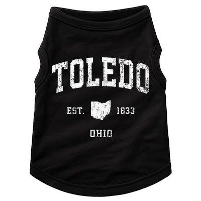 Toledo Ohio Oh Vintage Athletic Sports Doggie Tank
